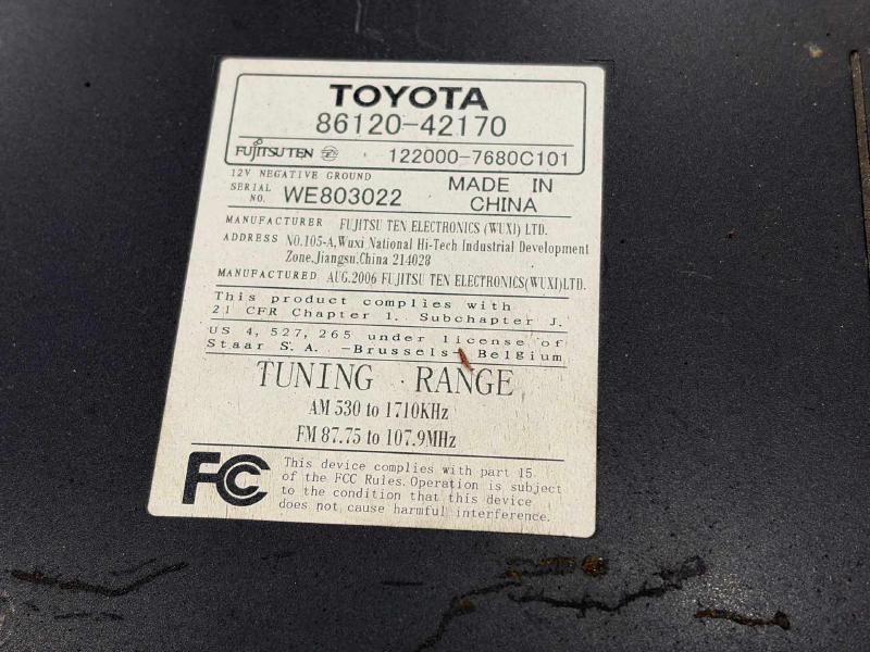 2007 Toyota RAV4 Audio & Visual Equip.(Radio)