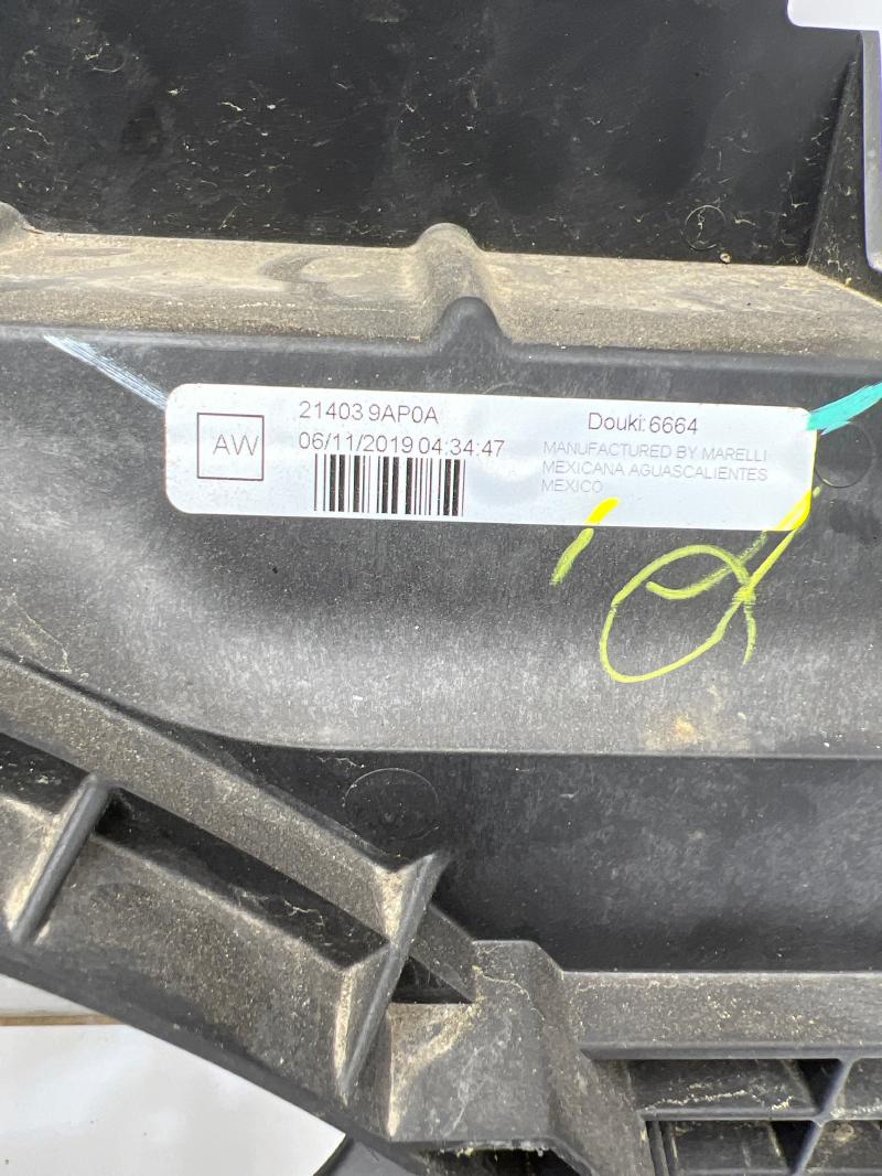 2019 Nissan Sentra Electric Cooling Motor
