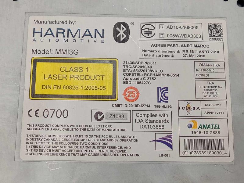 2015 Audi Q7 Harman CD Disc Drive Player Genuine OEM 4L2035746G