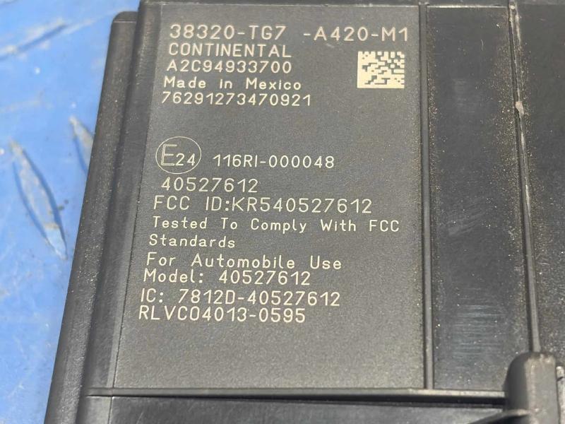2018 Honda Pilot Chassis Brain Box