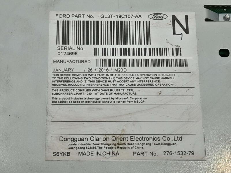 2016-2017 Ford F-150 Radio Receiver AM-FM-Single CD-MP3 OEM GL3T-19C107-AA