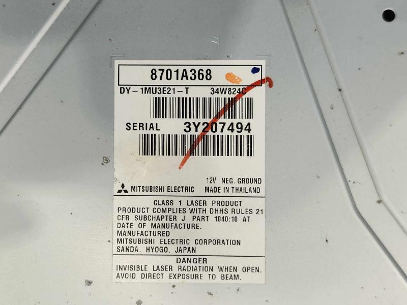 2014 Mitsubishi Mirage Radio Receiver Head Unit AM FM CD OEM 8701A368
