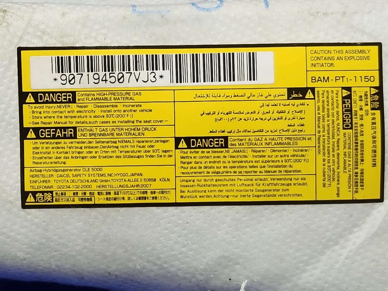 2008 Lexus LS 460 Air Bag