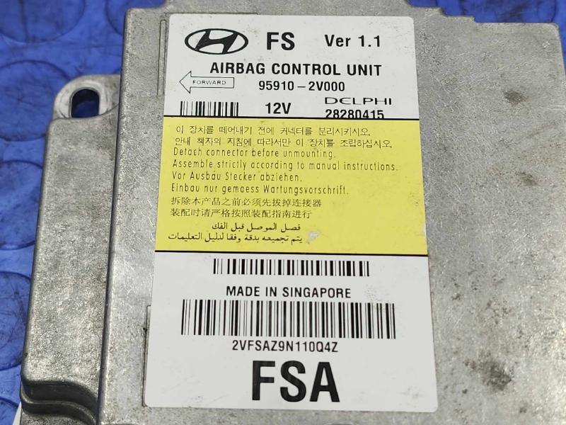 2012 Hyundai Veloster SRS Restraint Control Module Genuine OEM 959102V000