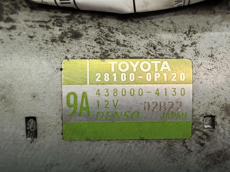 2018 Toyota Highlander Starter Motor