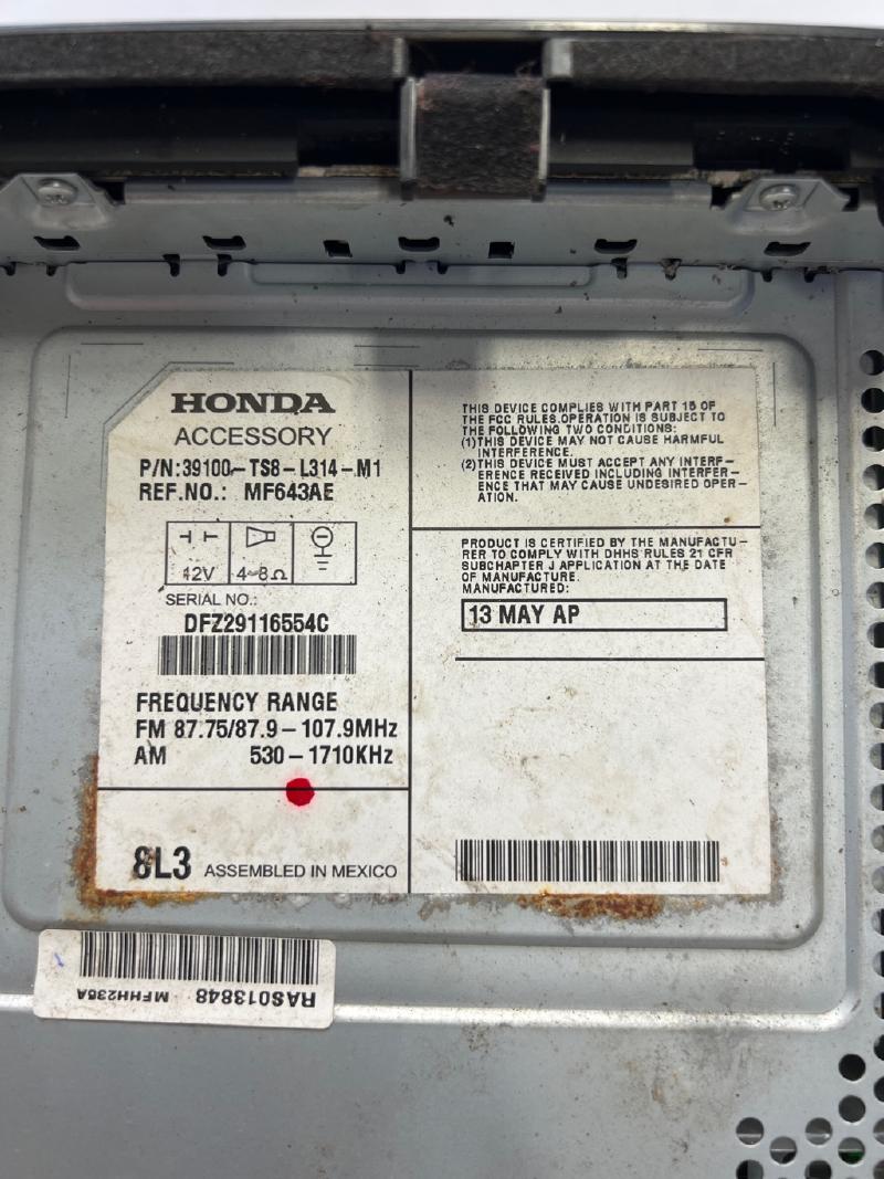 2013 Honda Civic Audio & Visual Equip.(Radio)