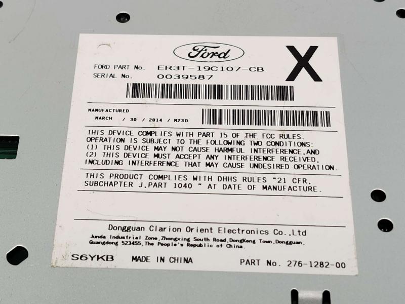 2014 Ford Mustang Audio & Visual Equip.(Radio)