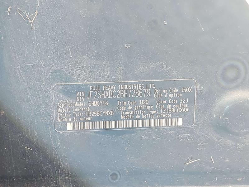 2011 Subaru Forester Air Bag