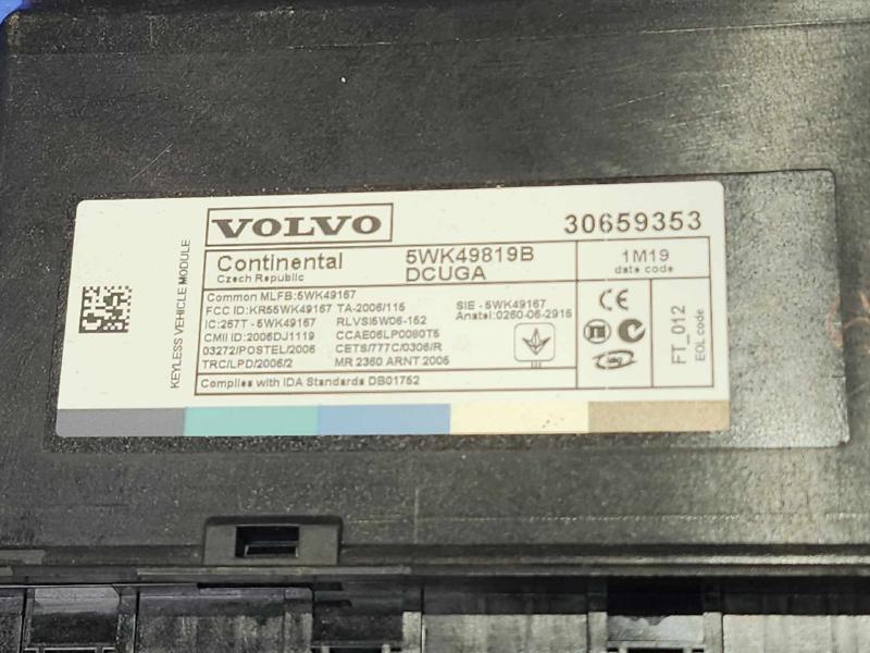 2011-2017 Volvo XC60 Keyless Entry Control Module Genuine OEM 30659353