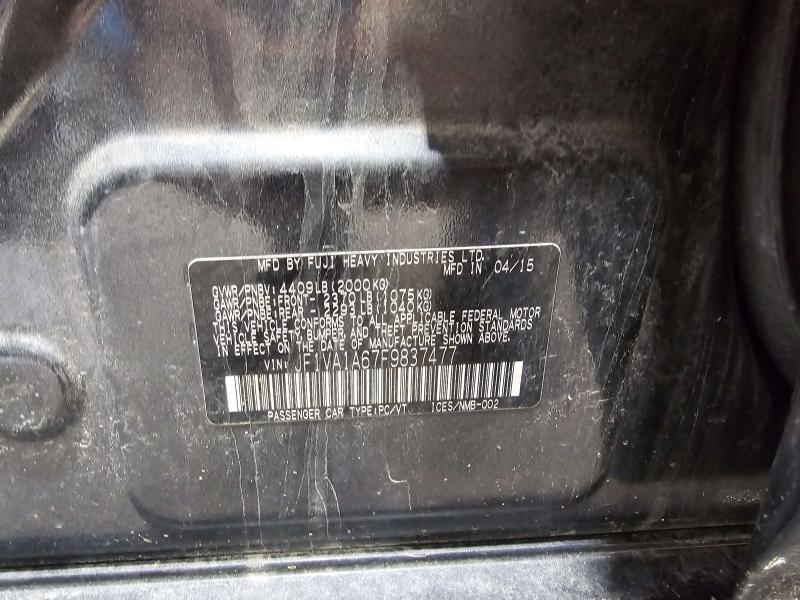 2015 Subaru WRX Rear Drive Shaft