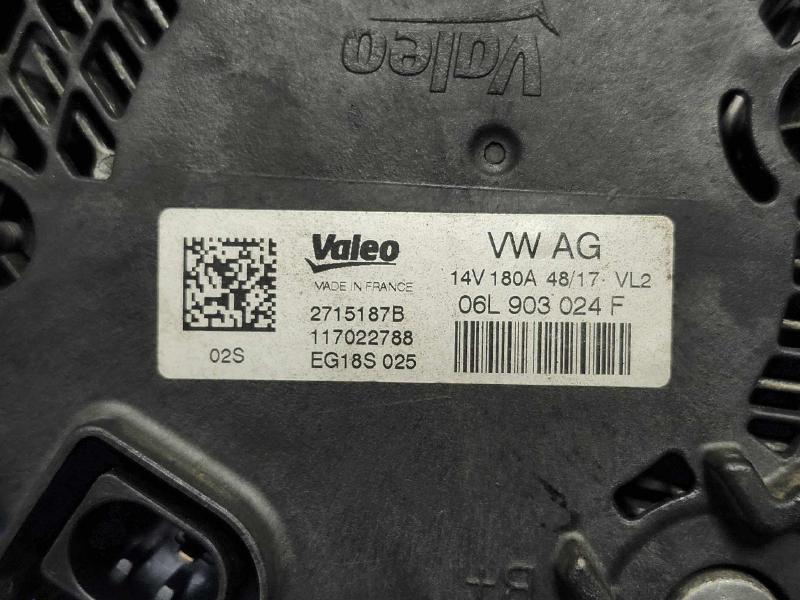 2017-2022 Audi Q7 2.0L Alternator Assembly 180 Amp Genuine Valeo OEM 06L903024F