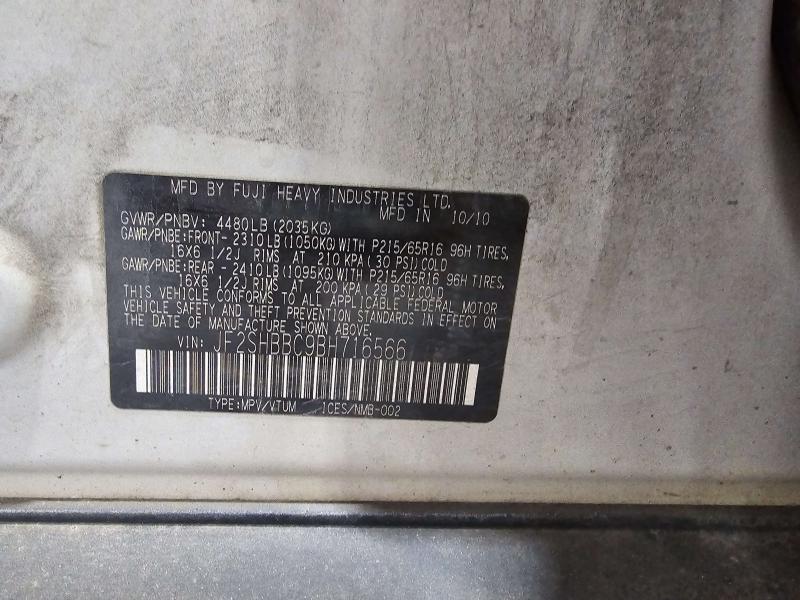 2011 Subaru Forester Air Bag