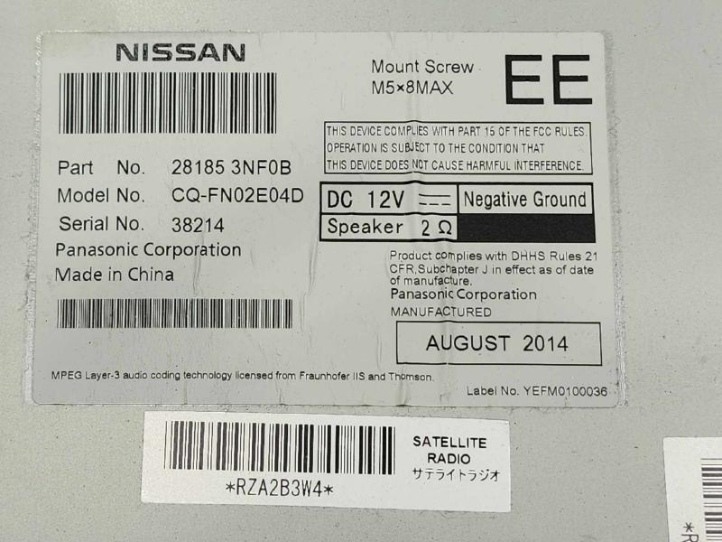 2015 Nissan Leaf Audio & Visual Equip.(Radio)