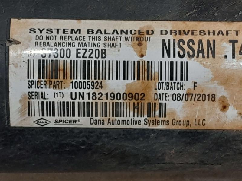 2017-2019 Nissan Titan 4x4 139.8' Wheelbase Rear Driveshaft Prop Shaft OEM 37300EZ20B