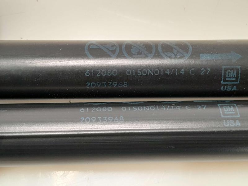 2013-2019 Cadillac ATS Hood Shock Supports Set of Two Genuine OEM 20933968