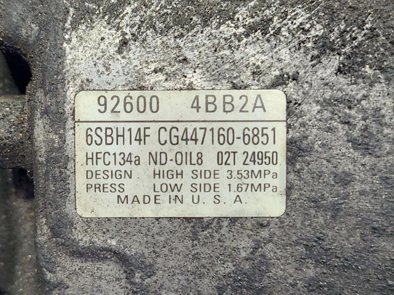 2016 Nissan Rogue A/C Air Compressor