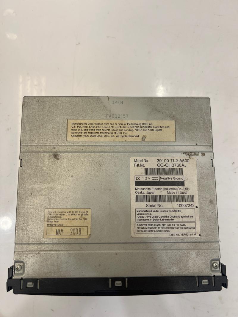 2009 Acura TSX Audio & Visual Equip.(Radio)